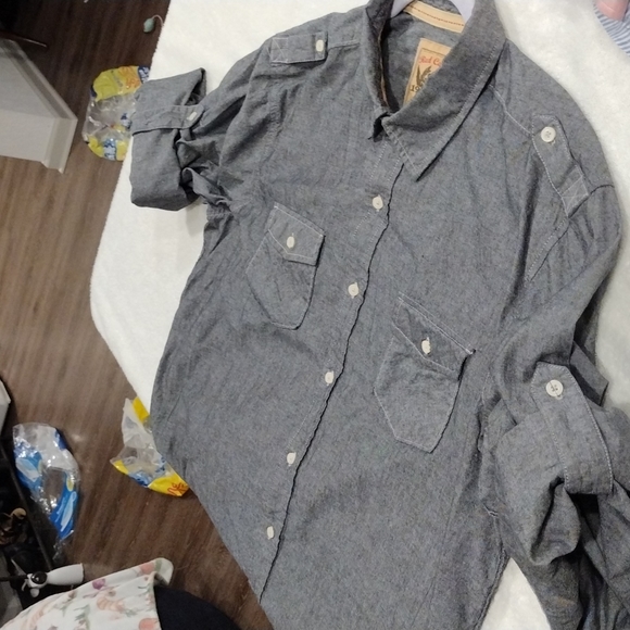 Xxl "Red Camel" brand charcoal gray Long sleeve button down shirt - Picture 13 of 14